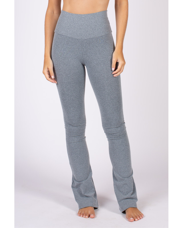 Flare Legging Cinza Mescla